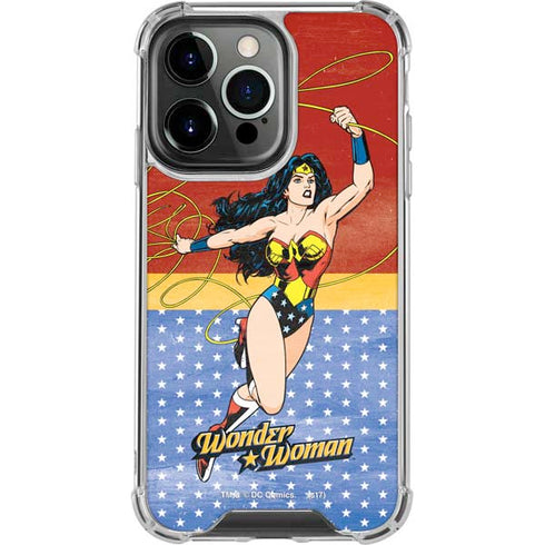 DC Comics Wonder Woman Ready to Fight iPhone 14 Pro Clear Case